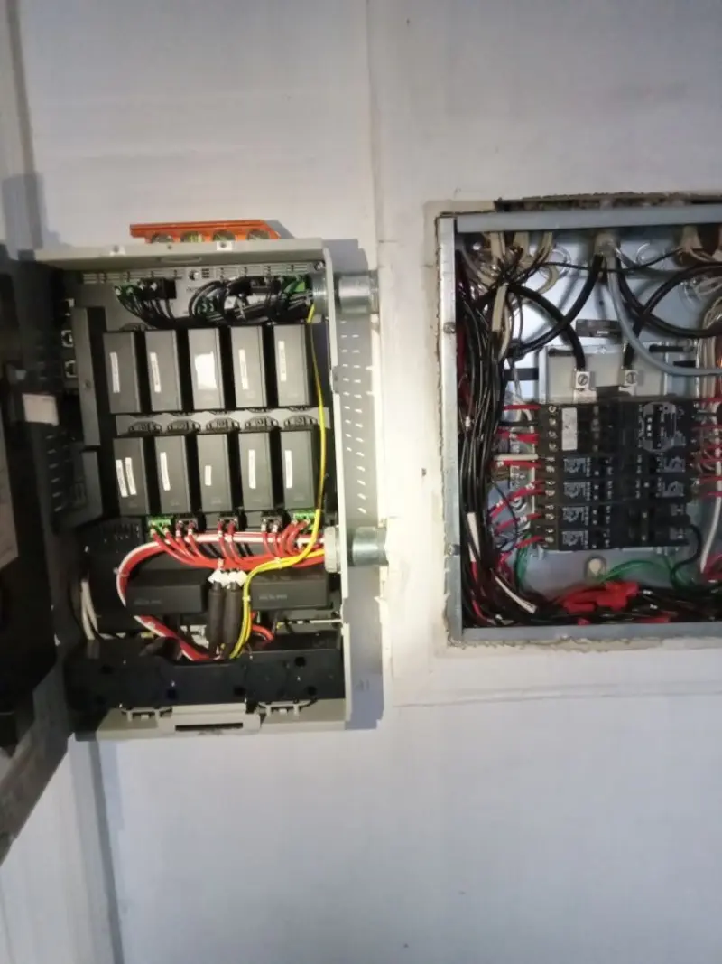 Electrical panel upgrade completed for Security Camera Wiring in Anderson